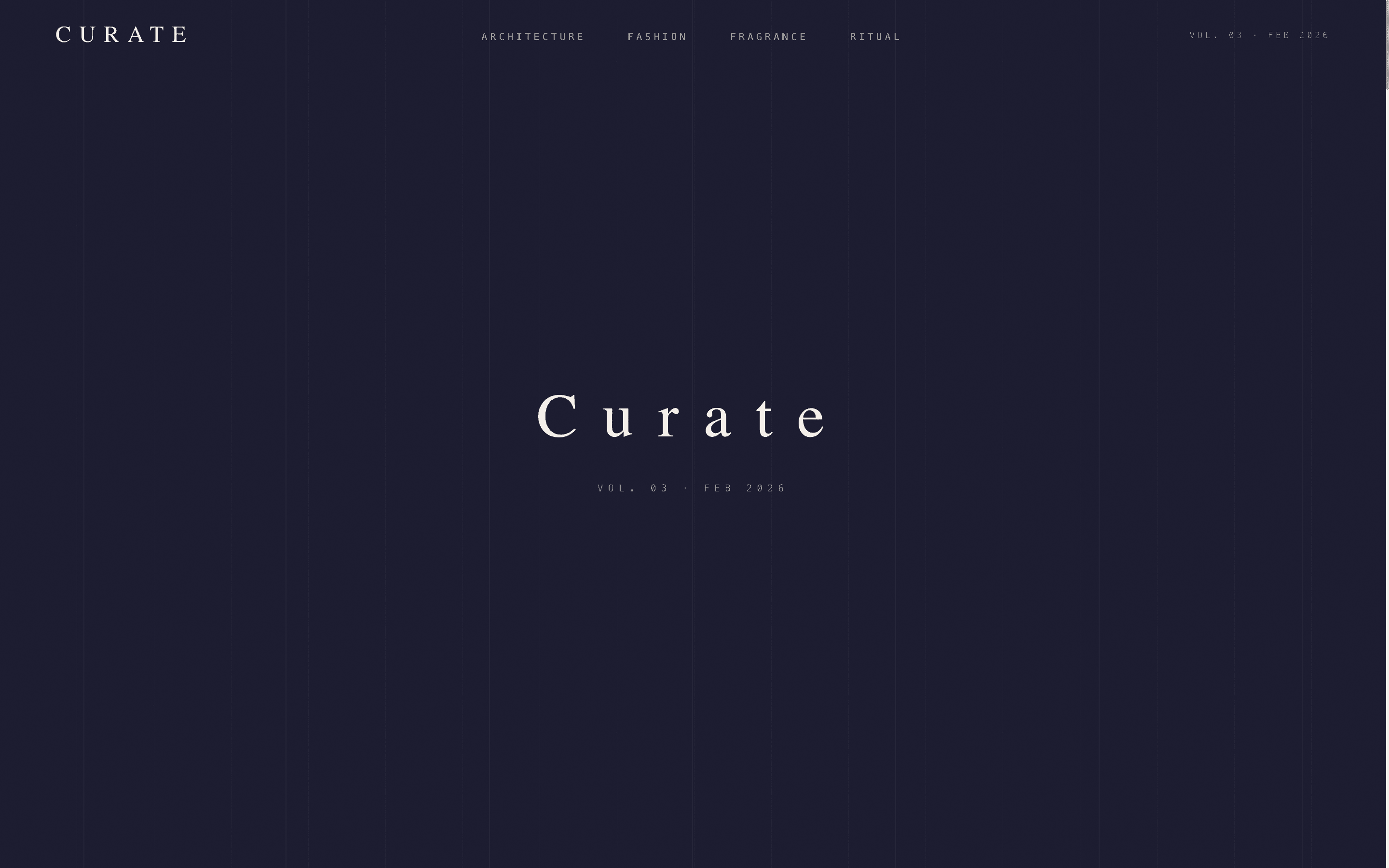 Curate - Avantgarde Lifestyle Landing Page Template