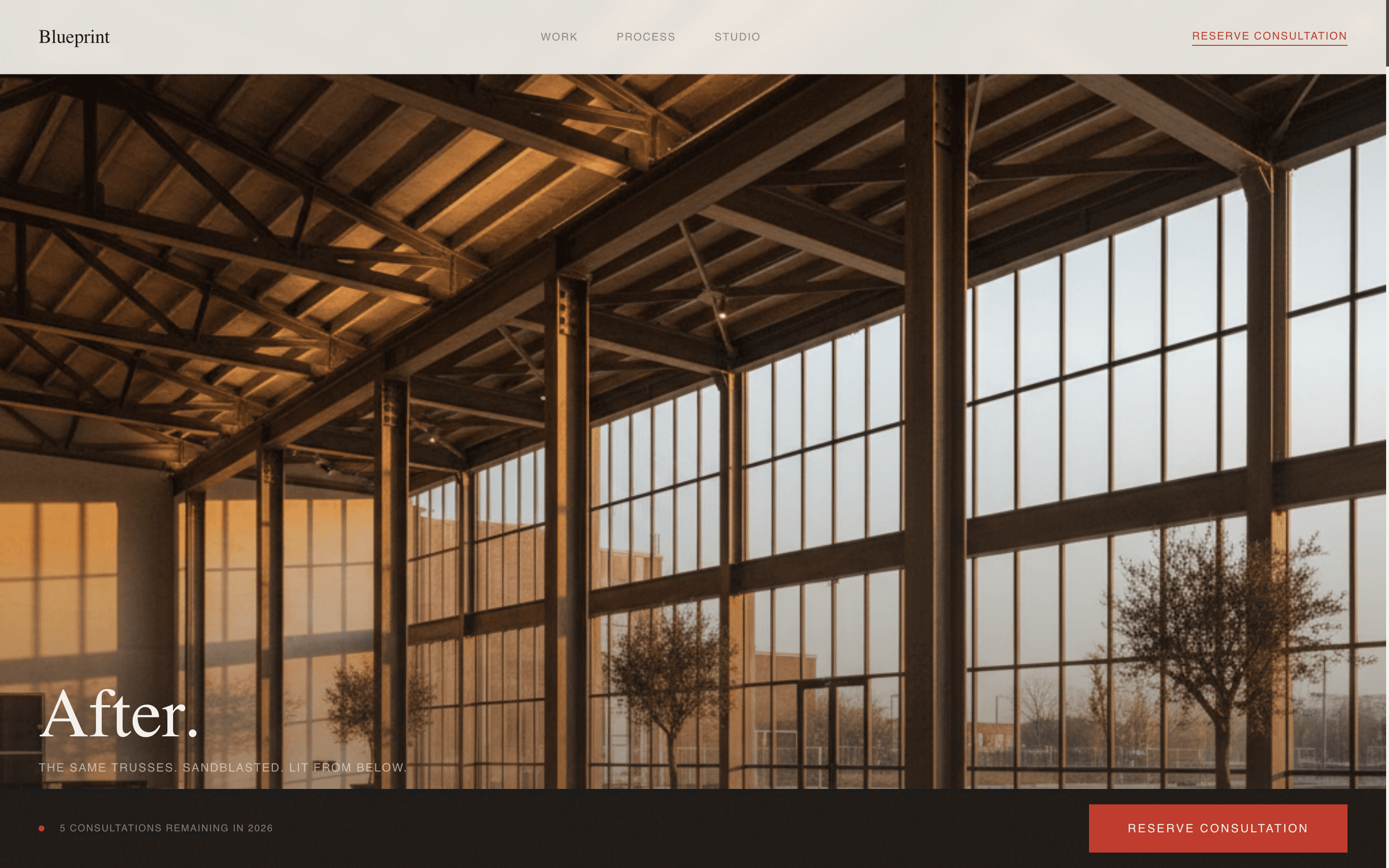 Blueprint - Immersive Warehouse Landing Page Template