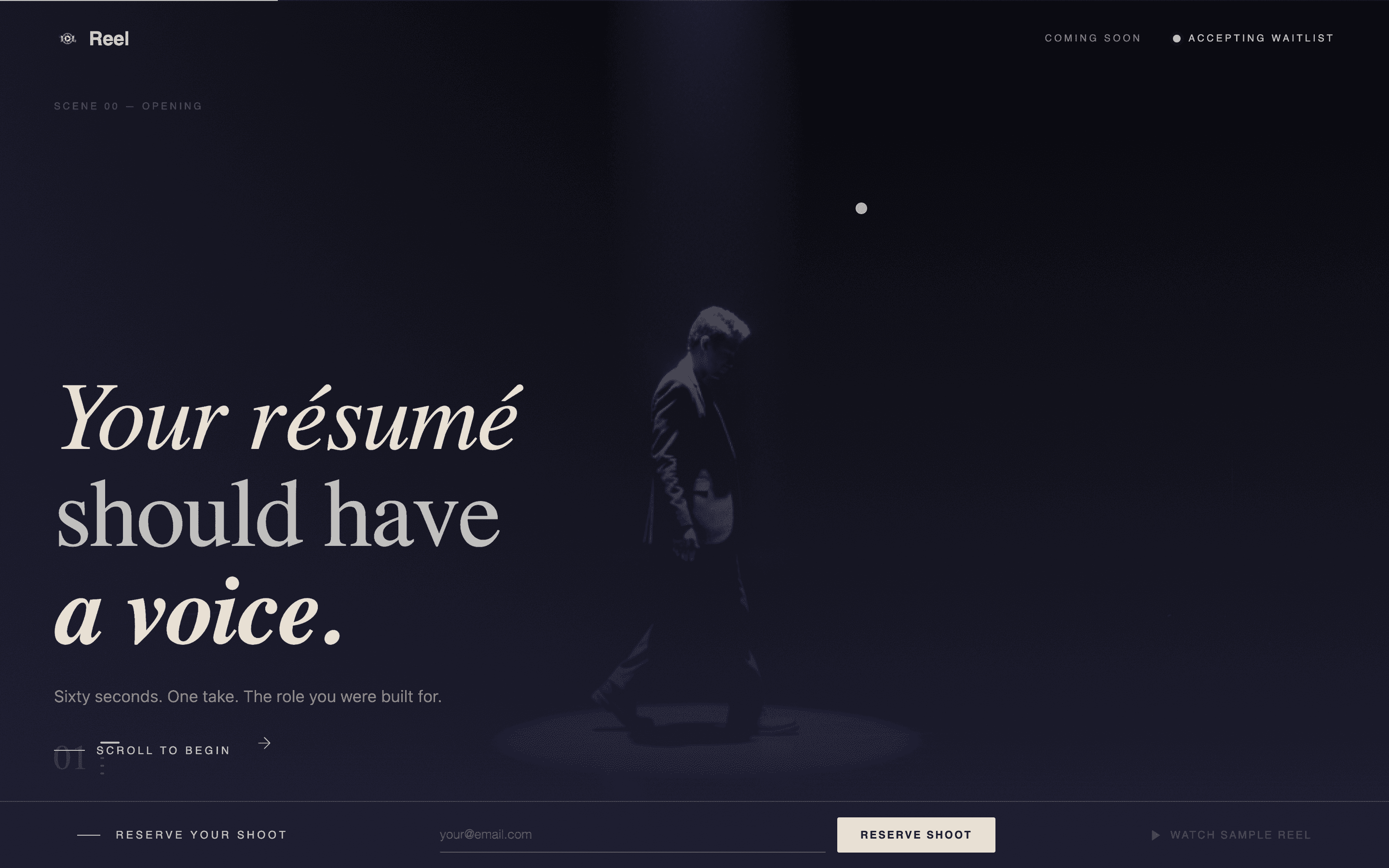 Reel - Cinematic Techprofessional Landing Page Template