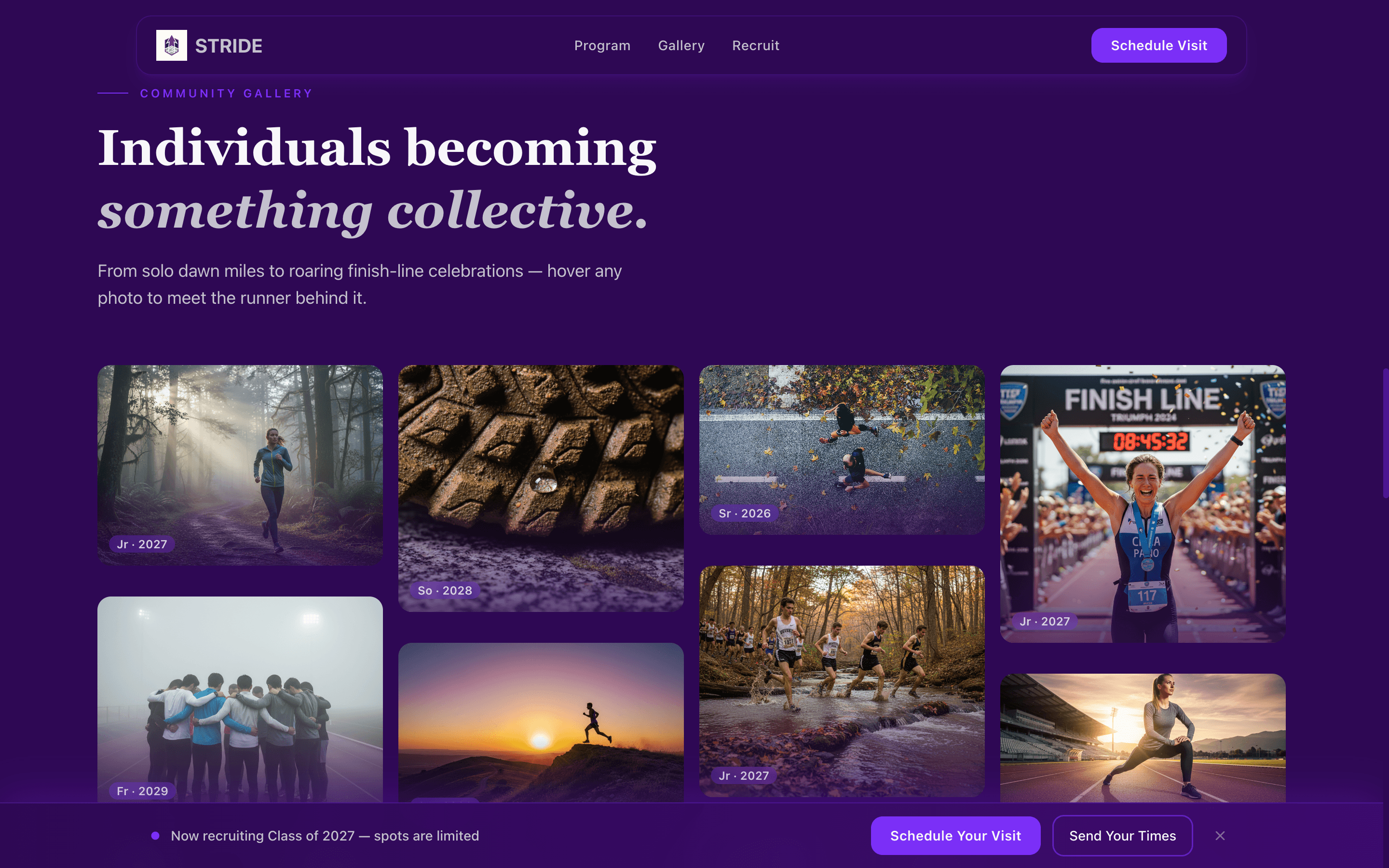 Stride - Electrifying Crosscountry Landing Page Template