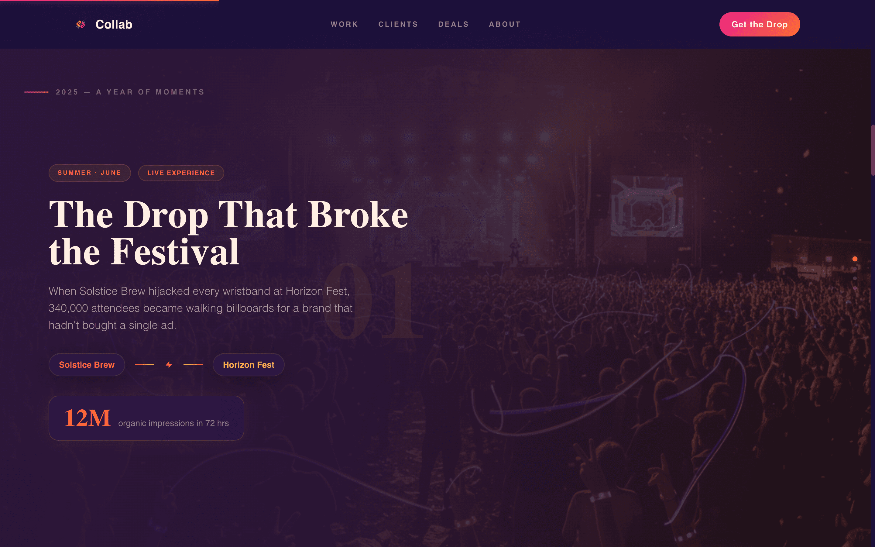 Collab - Electric Brandpartnership Landing Page Template