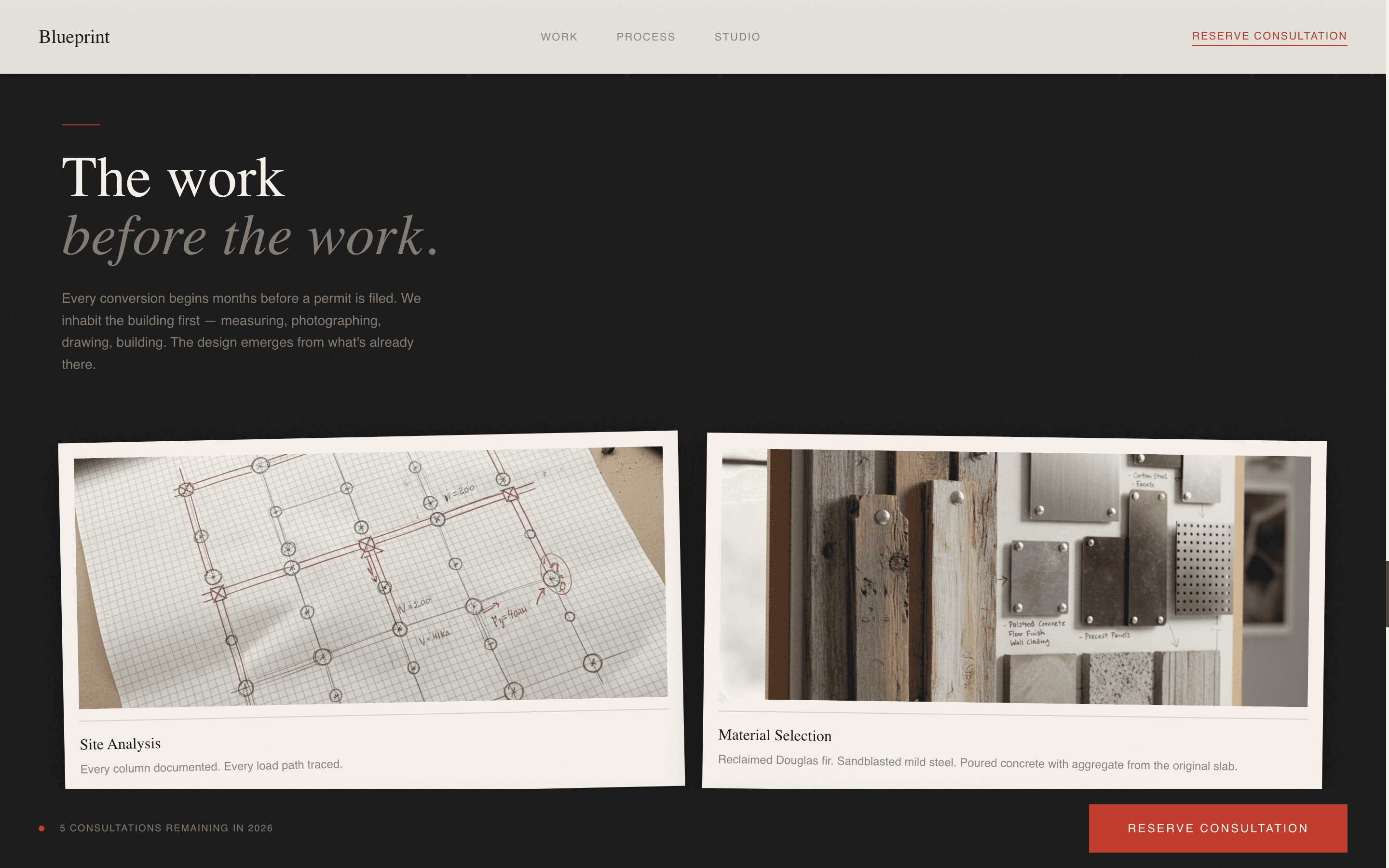 Blueprint - Immersive Warehouse Landing Page Template