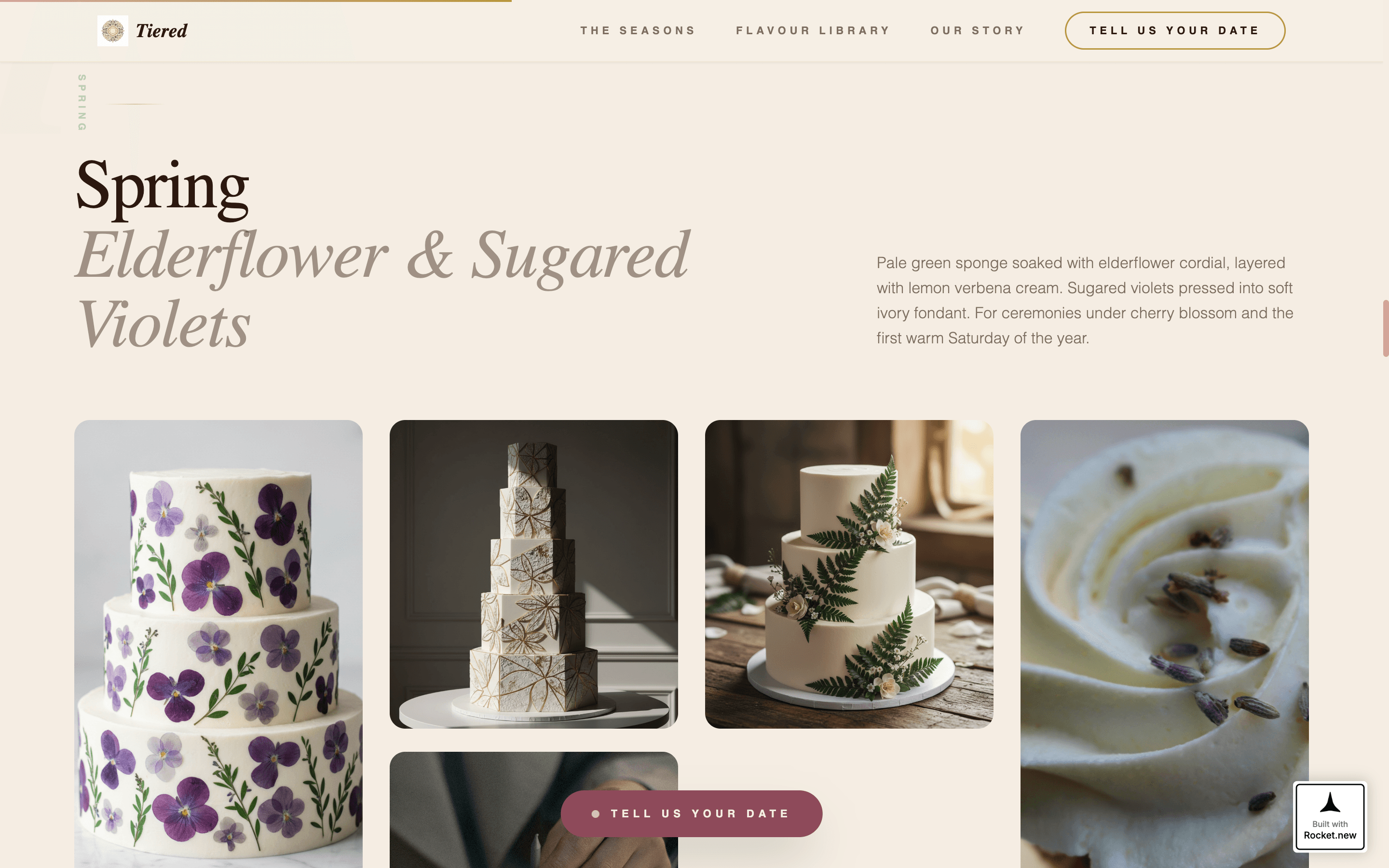 Tiered - Enchanting Bakery Landing Page Template