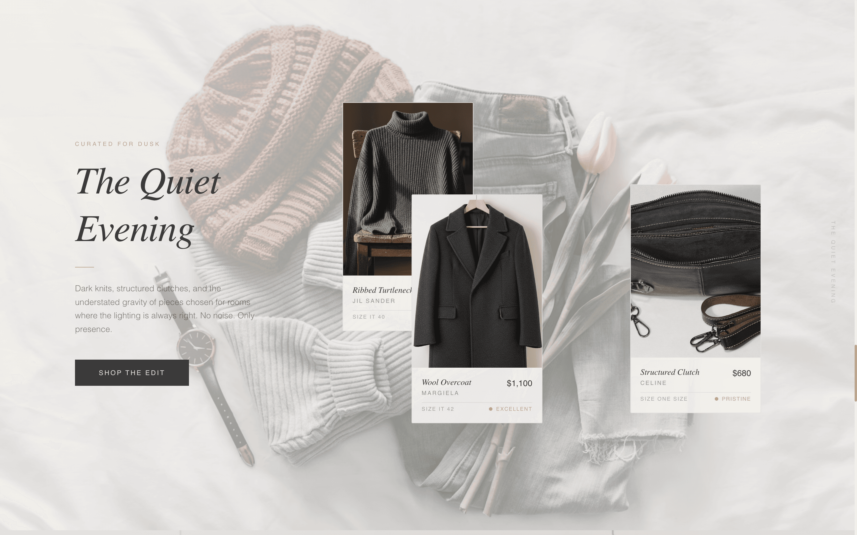 Curate - Luxe Minimalistresale Landing Page Template