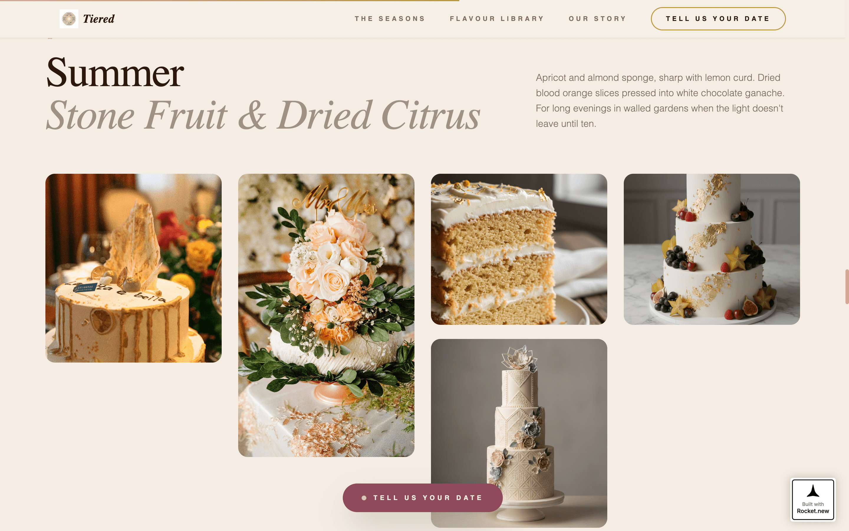 Tiered - Enchanting Bakery Landing Page Template