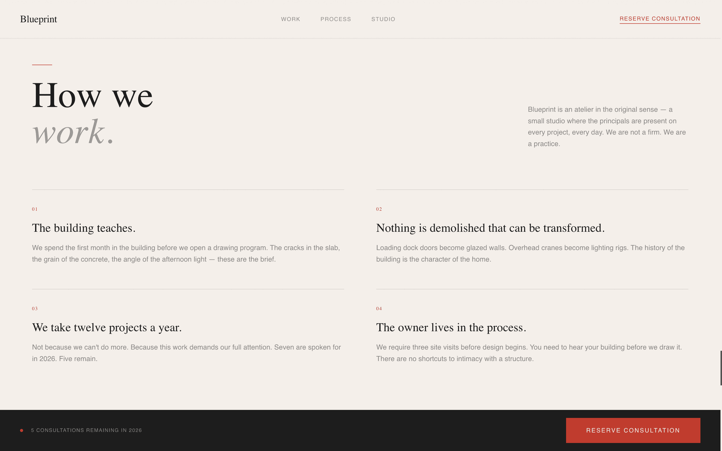 Blueprint - Immersive Warehouse Landing Page Template