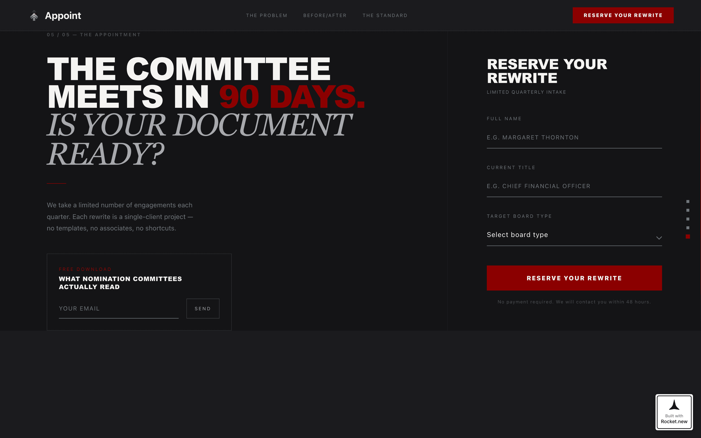 Appoint - Powerful Boardmember Landing Page Template