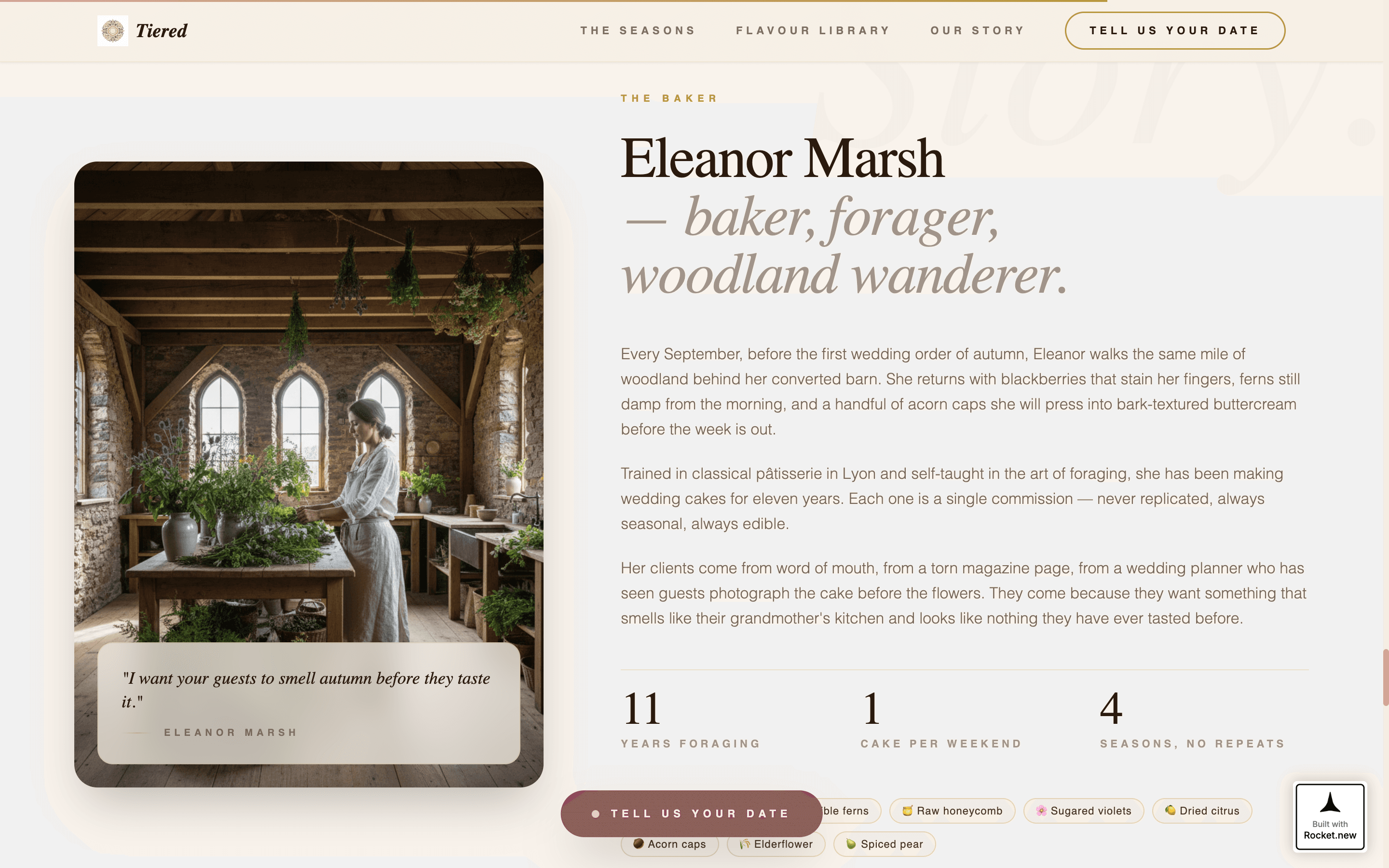 Tiered - Enchanting Bakery Landing Page Template