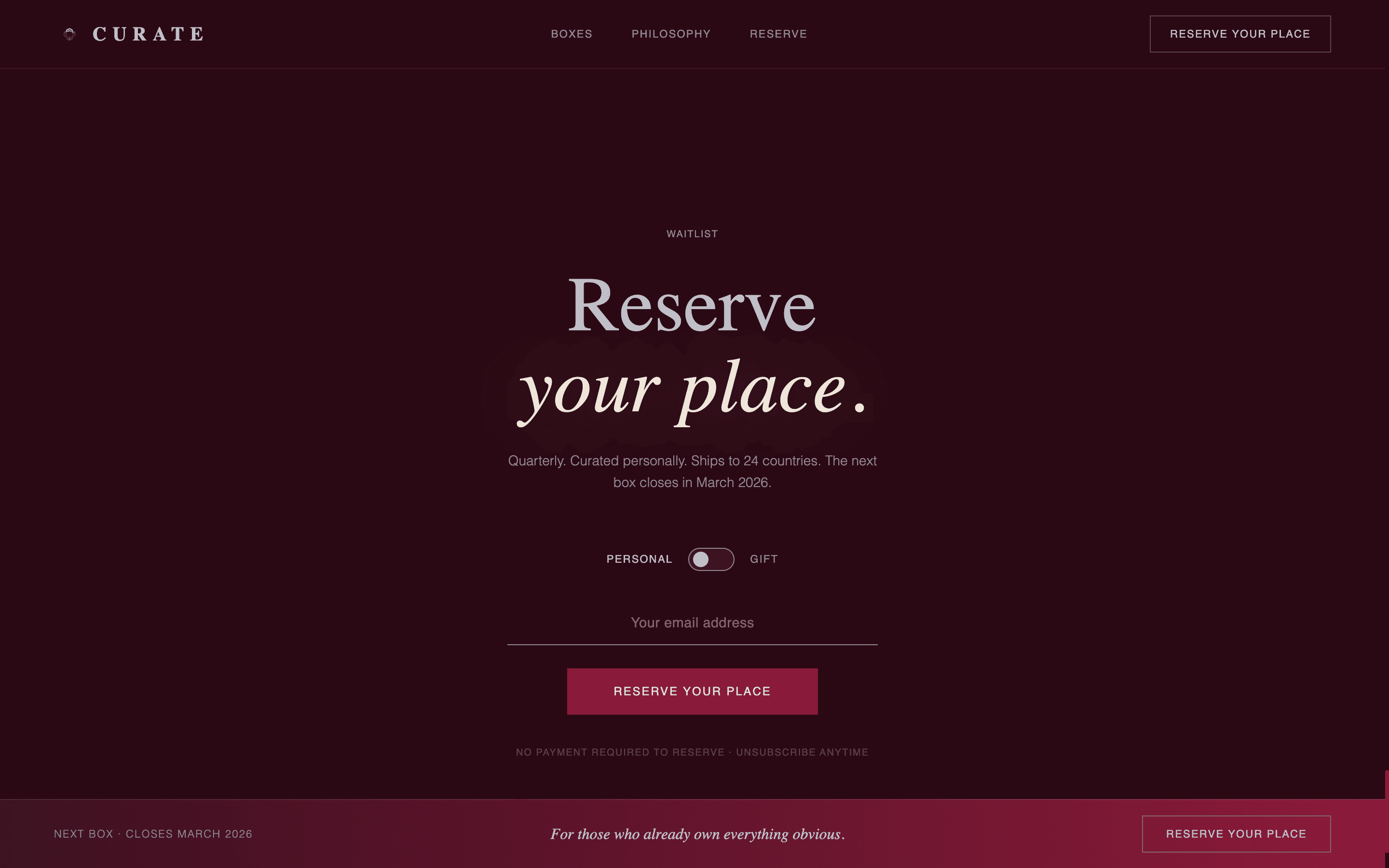 Quiet - Premium Luxury Landing Page Template