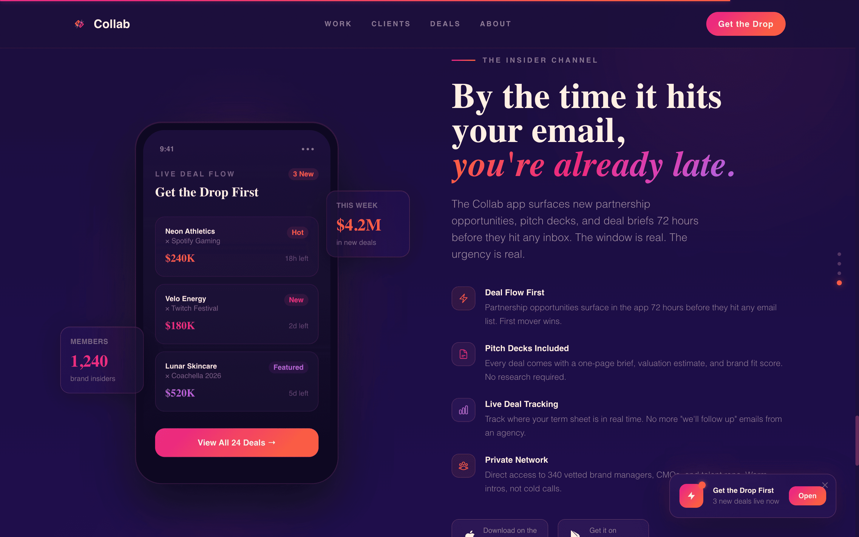 Collab - Electric Brandpartnership Landing Page Template