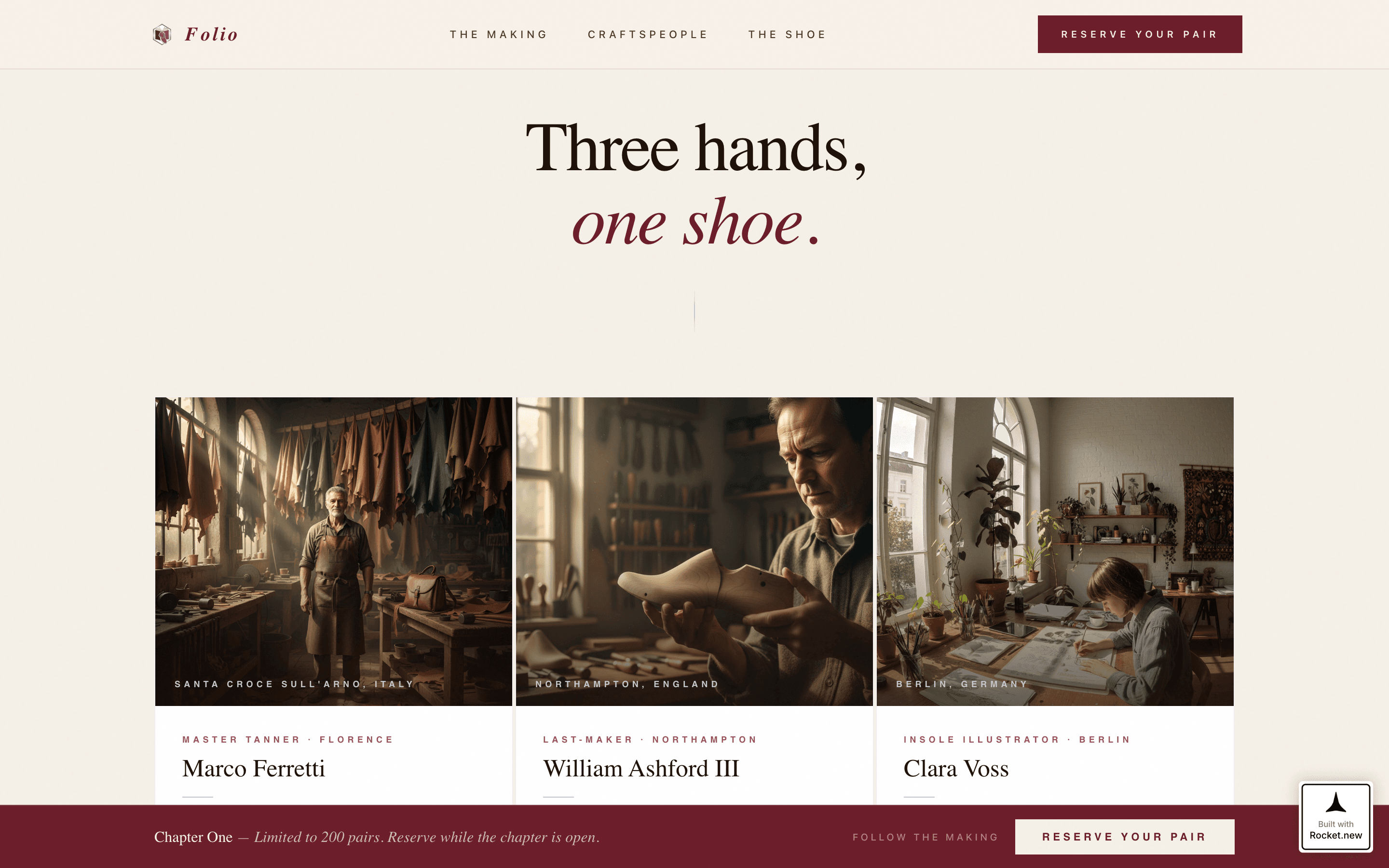 Folio - Elegant Academia Landing Page Template