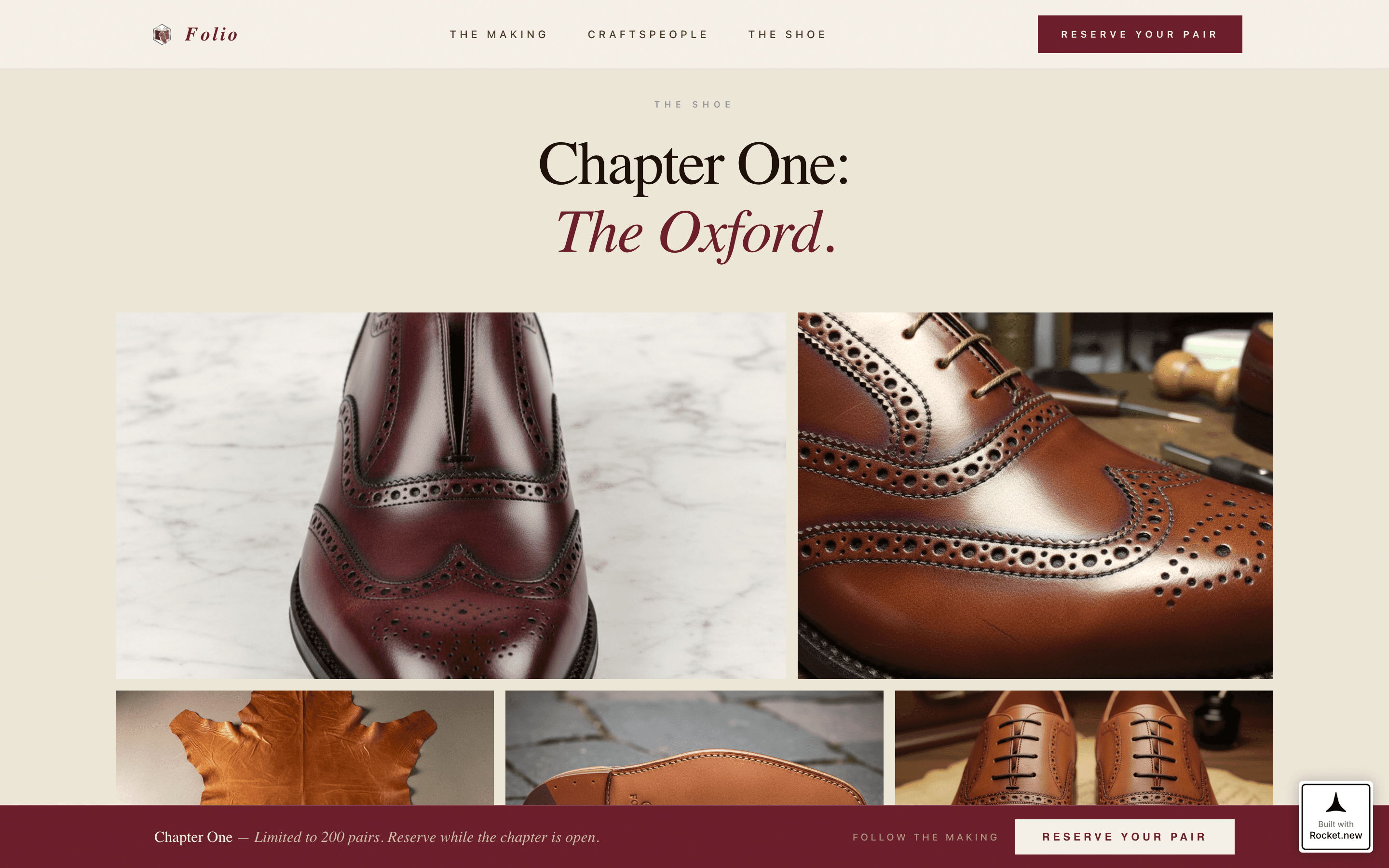 Folio - Elegant Academia Landing Page Template