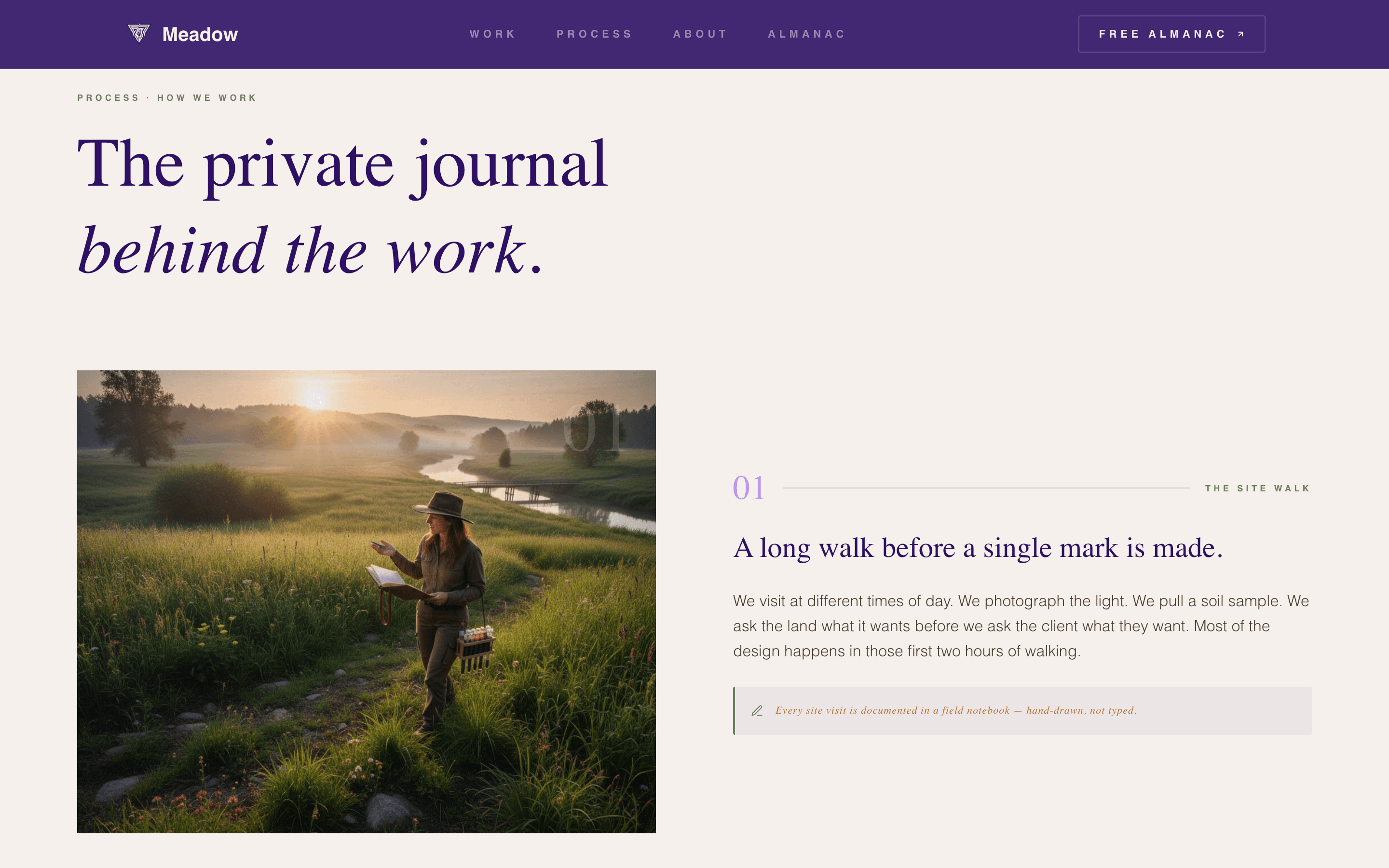 Meadow - Enchanting Farmhouse Landing Page Template