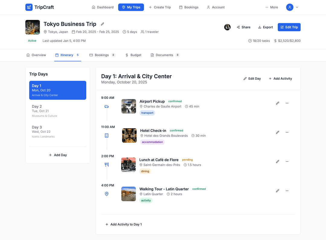 Travel Itinerary Builder - DhiWise Image 5