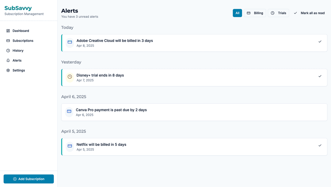Subscription billing app - Lovable Image 6