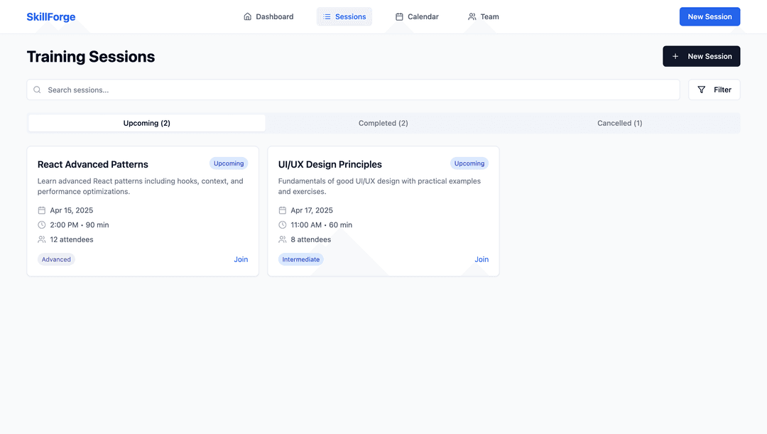 Training scheduler app - Lovable Image 11