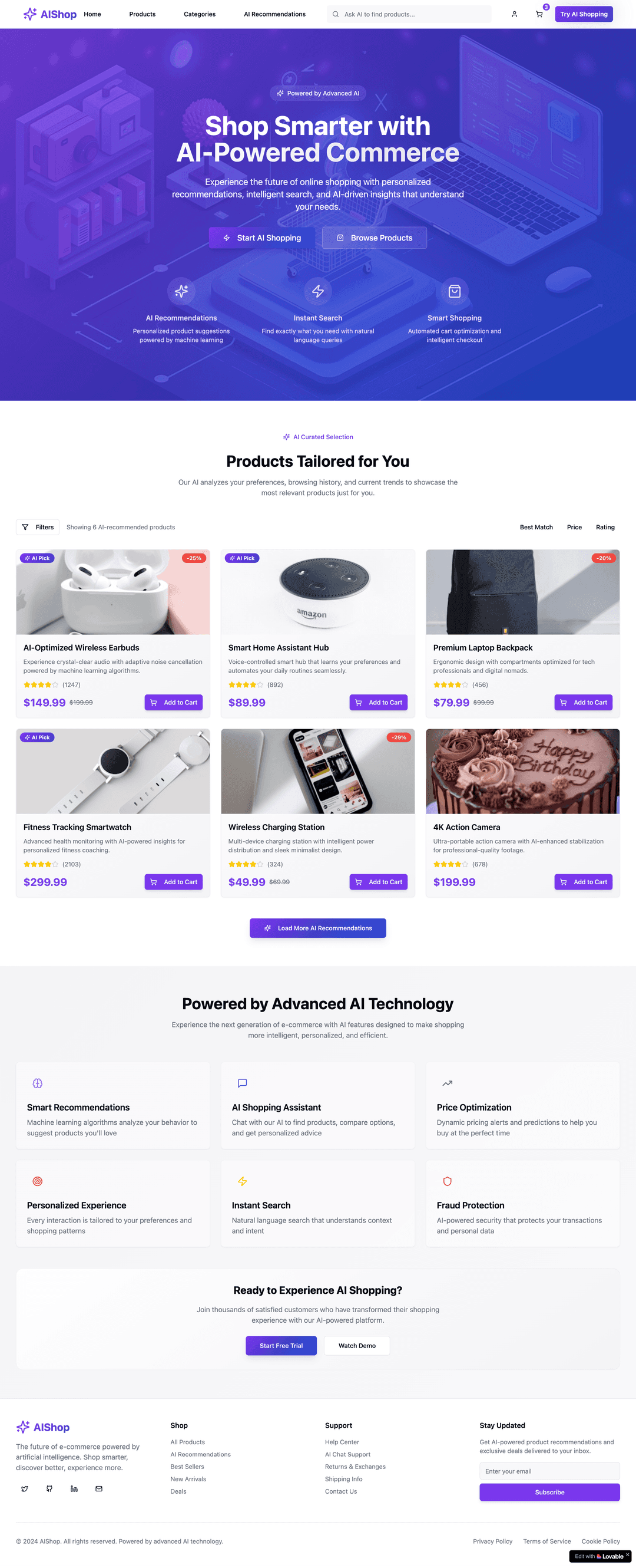AI Native E-commerce - Lovable Image 1