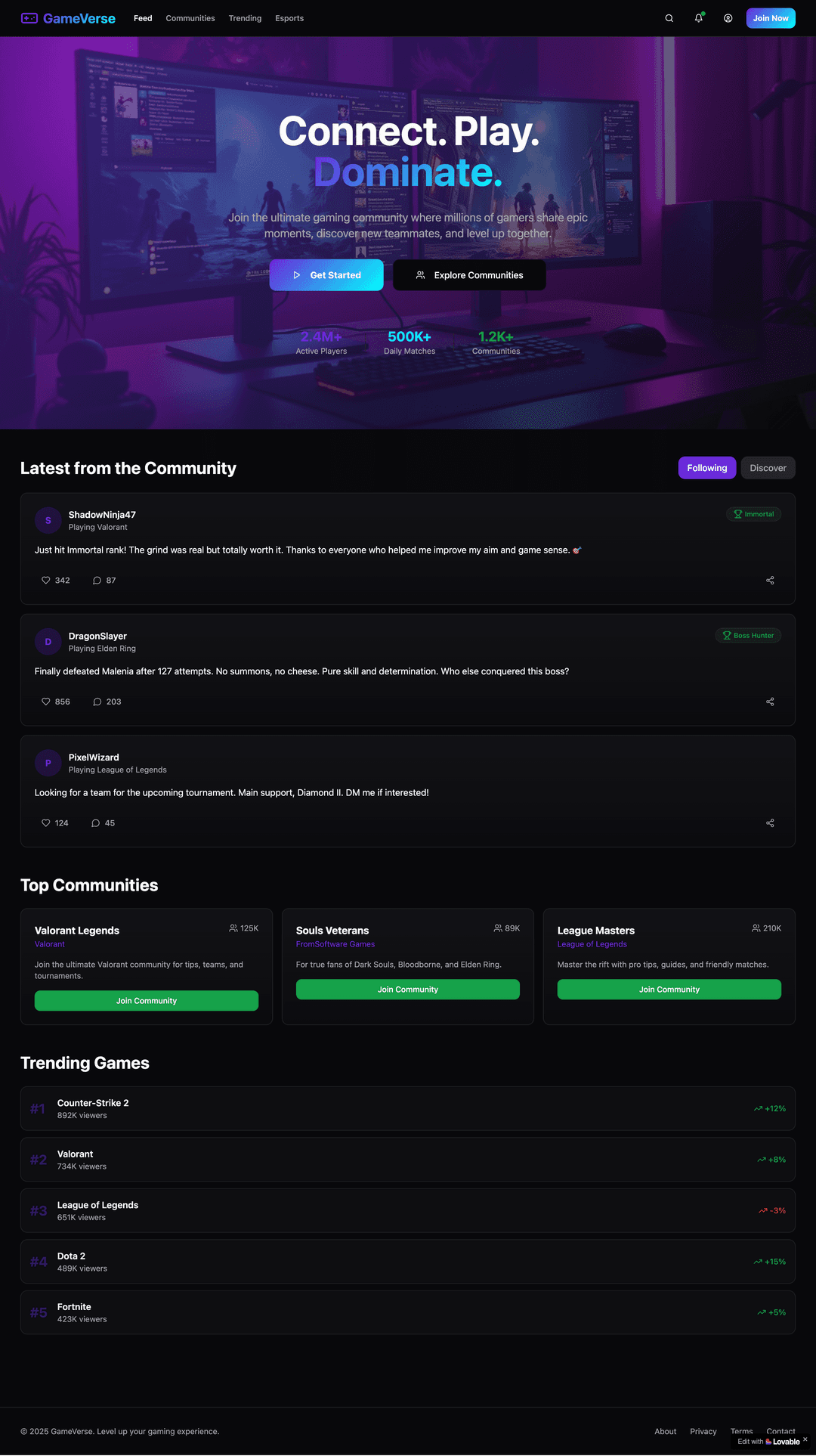 social media for gamers - Lovable Image 1