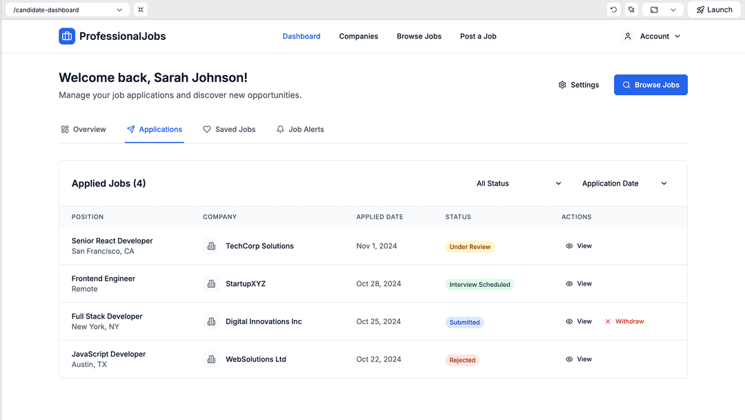 Job board - DhiWise Image 1