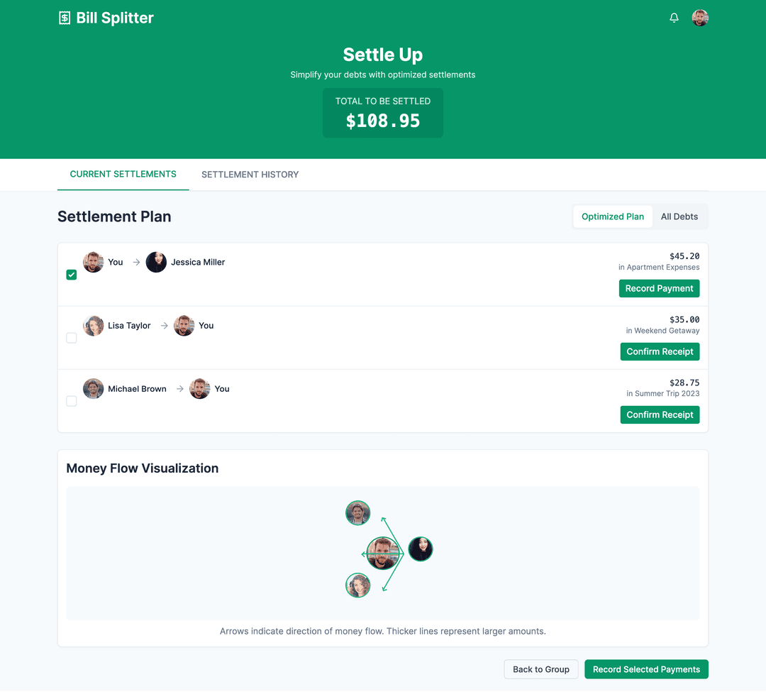 Bill splitting app - DhiWise Image 12