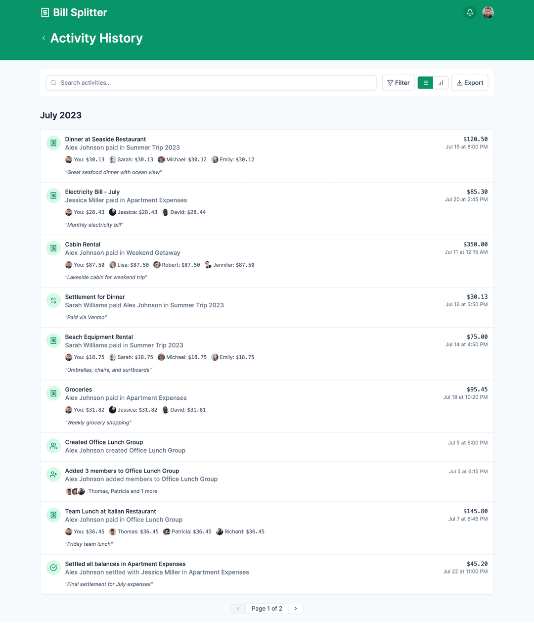 Bill splitting app - DhiWise Image 16