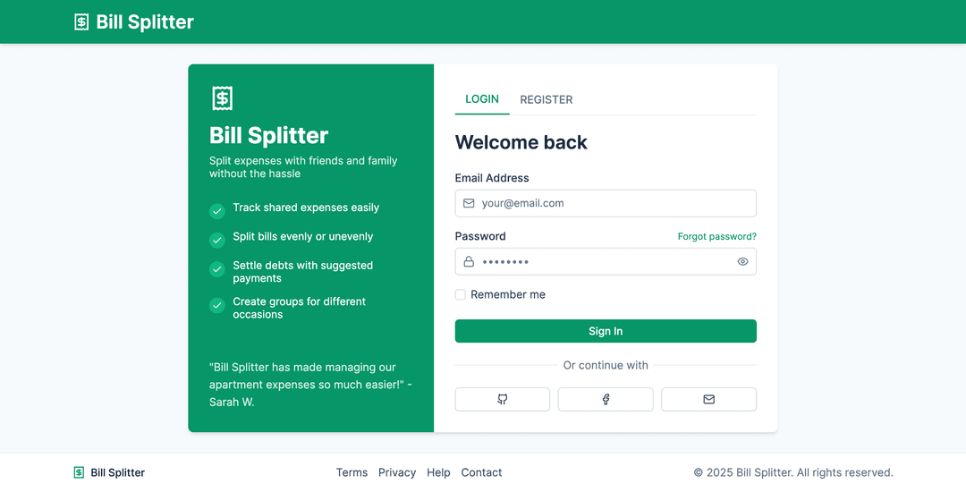Bill splitting app - DhiWise Image 1