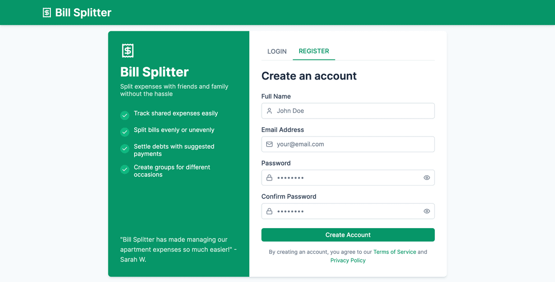 Bill splitting app - DhiWise Image 2