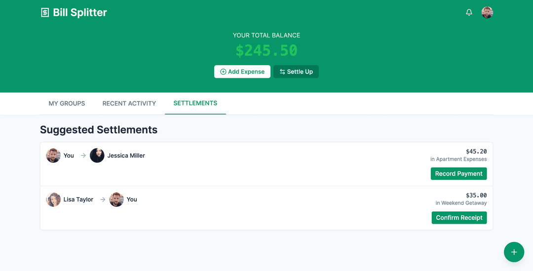 Bill splitting app - DhiWise Image 5