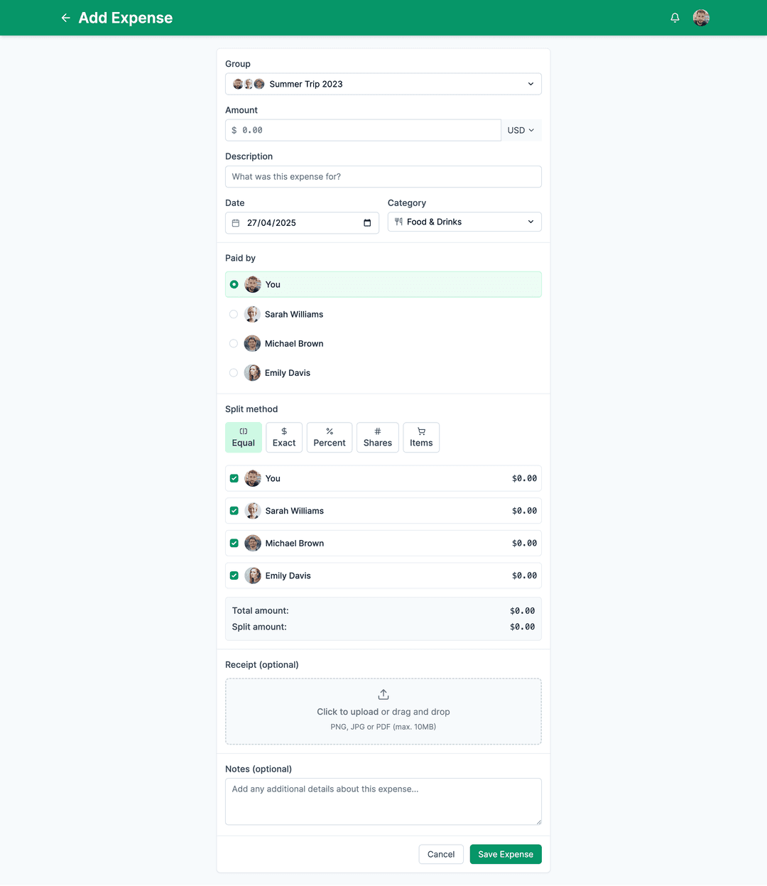 Bill splitting app - DhiWise Image 9