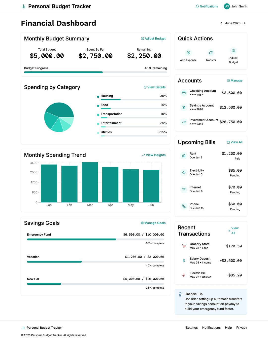Budget tracking app - DhiWise Image 1