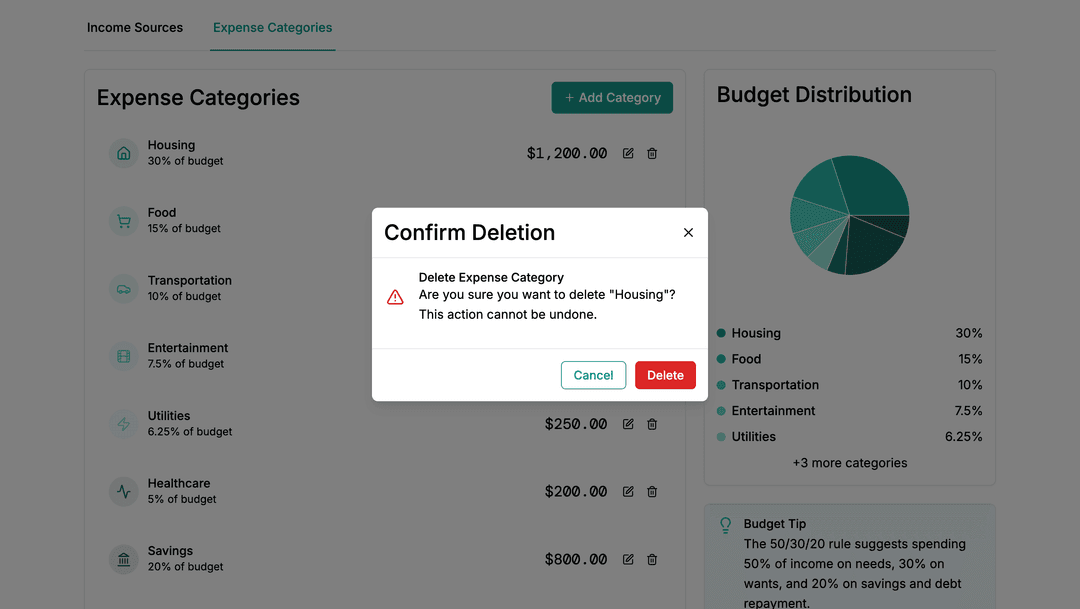 Budget tracking app - DhiWise Image 4
