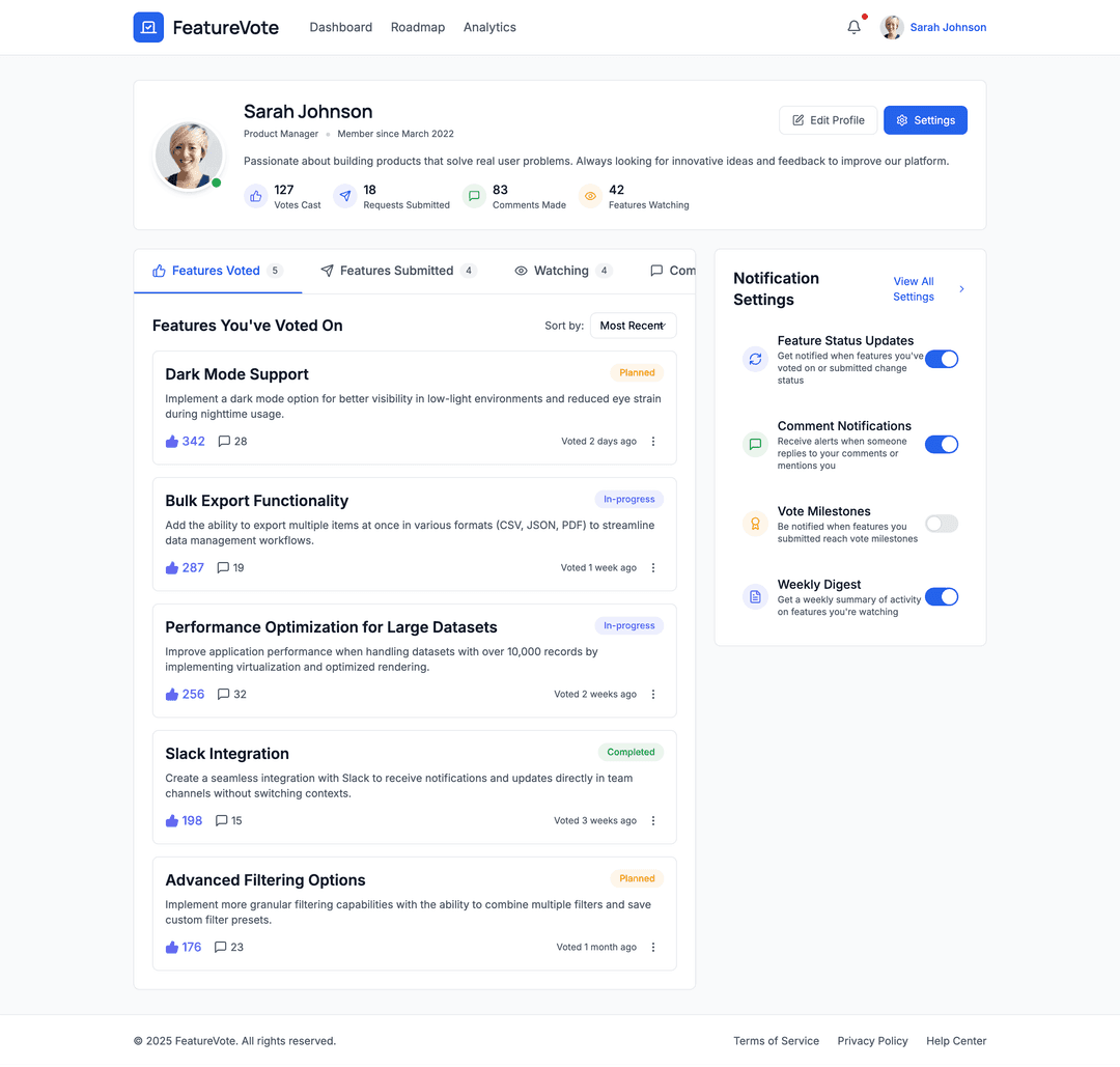 Feature voting app - DhiWise Image 13
