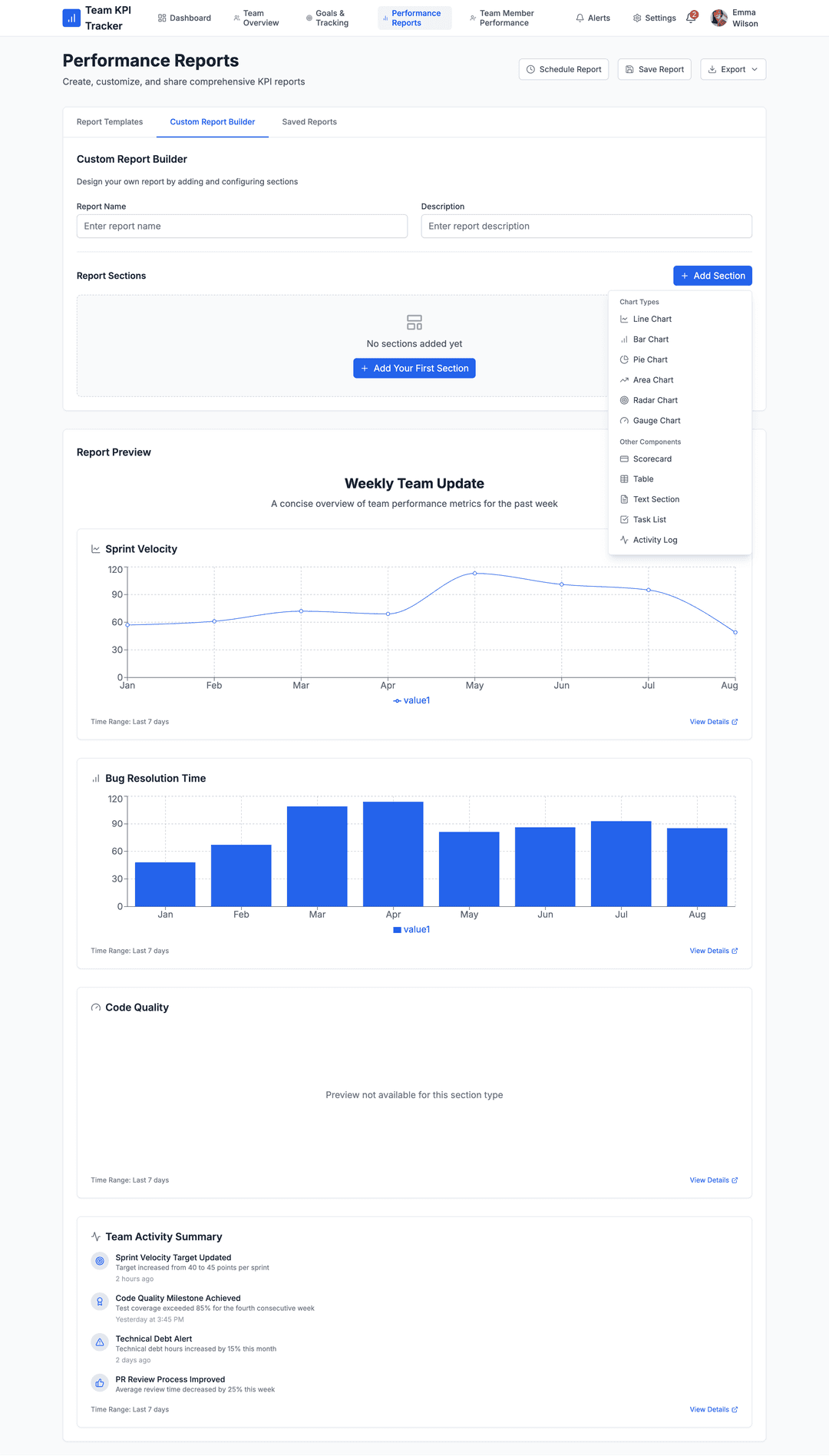 KPI dashboard app - DhiWise Image 7