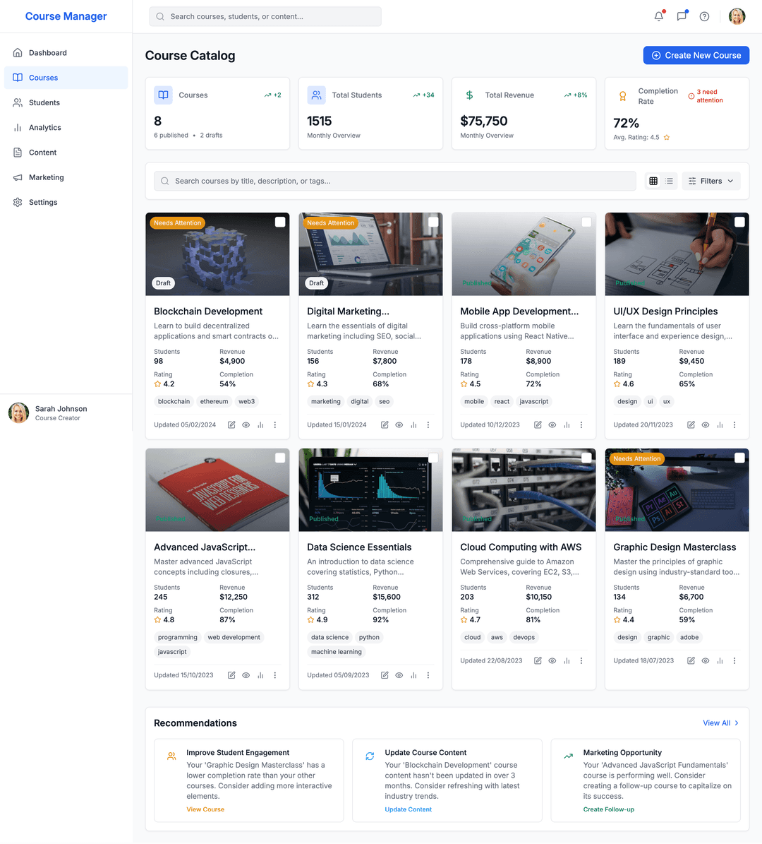 Online course platform - DhiWise Image 2