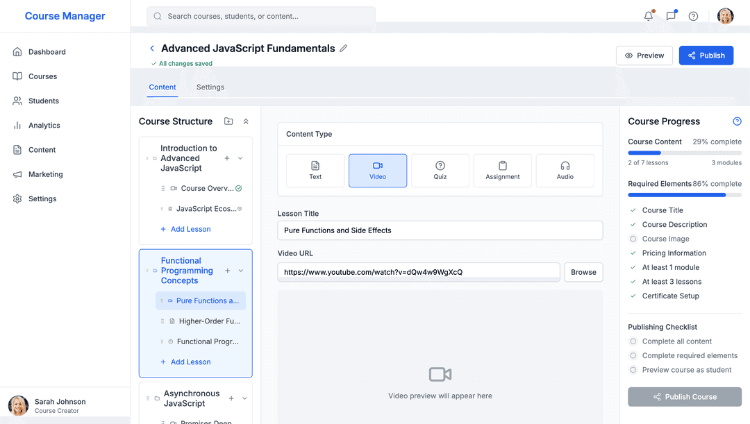 Online course platform - DhiWise Image 3