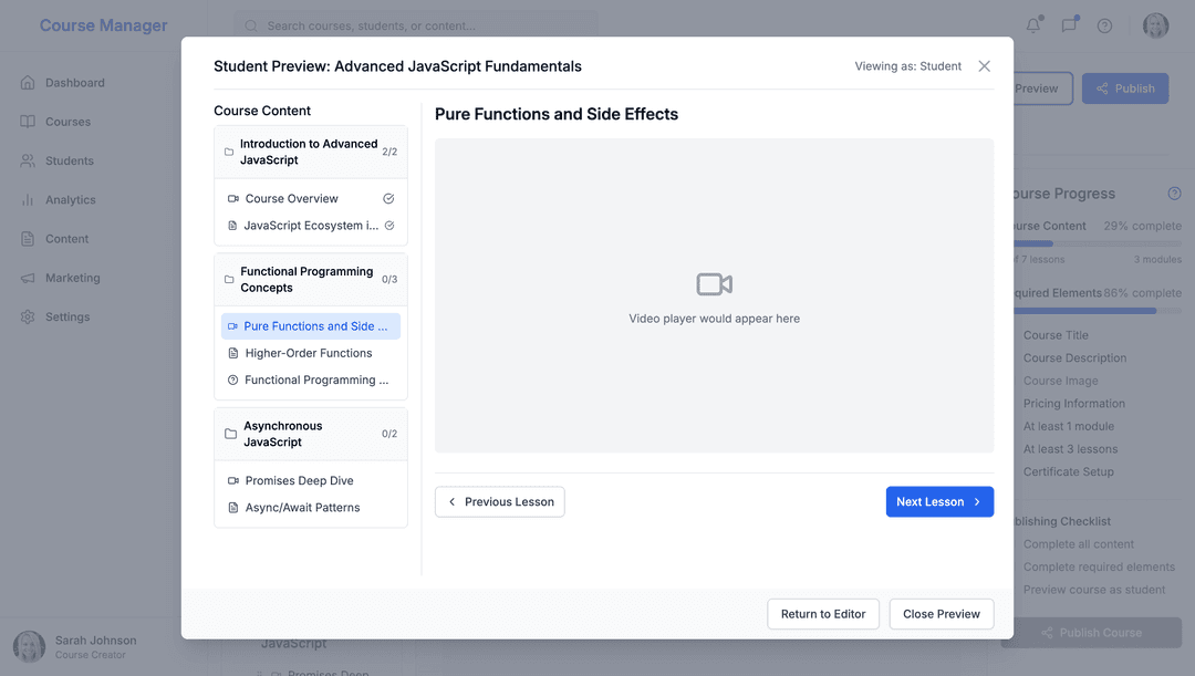 Online course platform - DhiWise Image 4