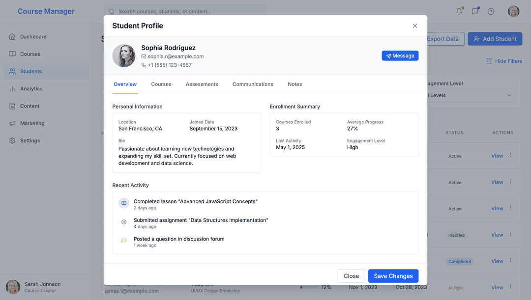 Online course platform - DhiWise Image 6