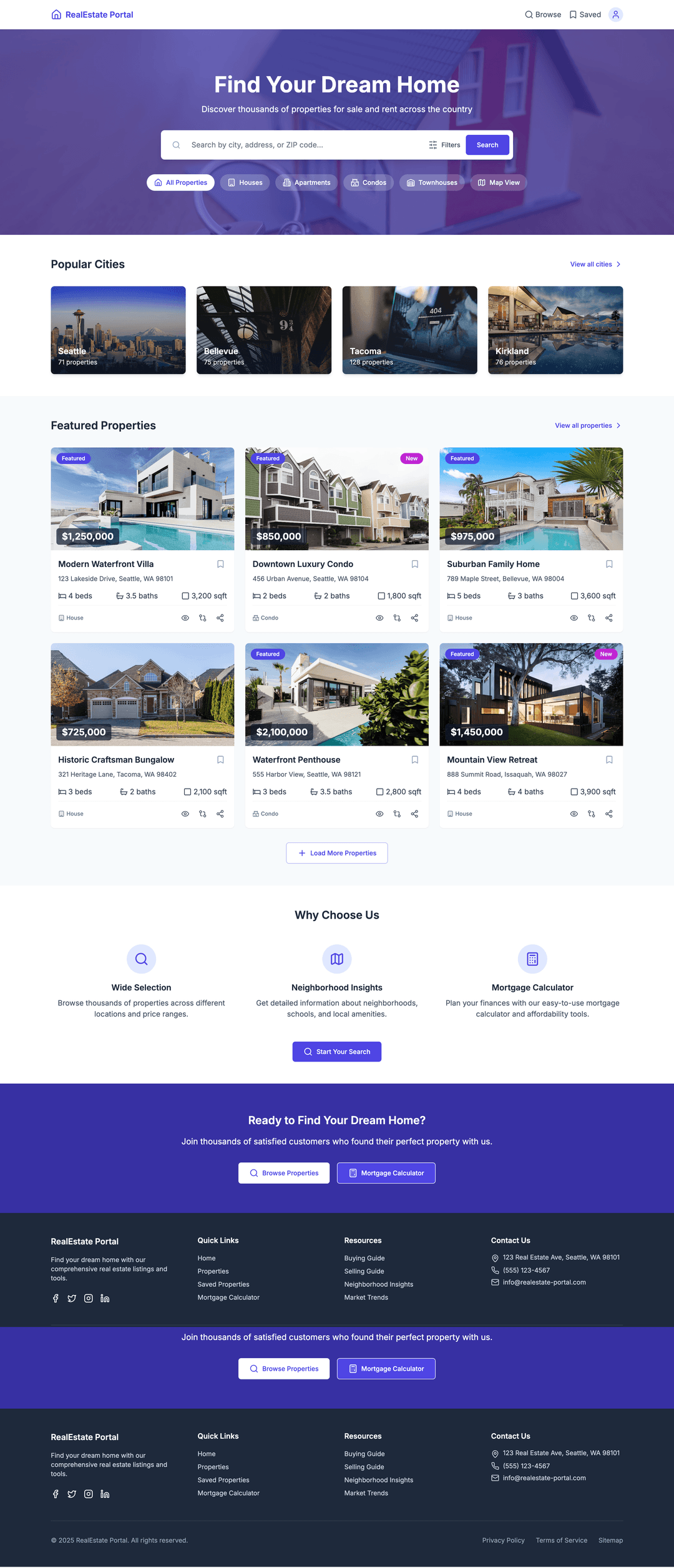 Real estate listing site - DhiWise Image 1