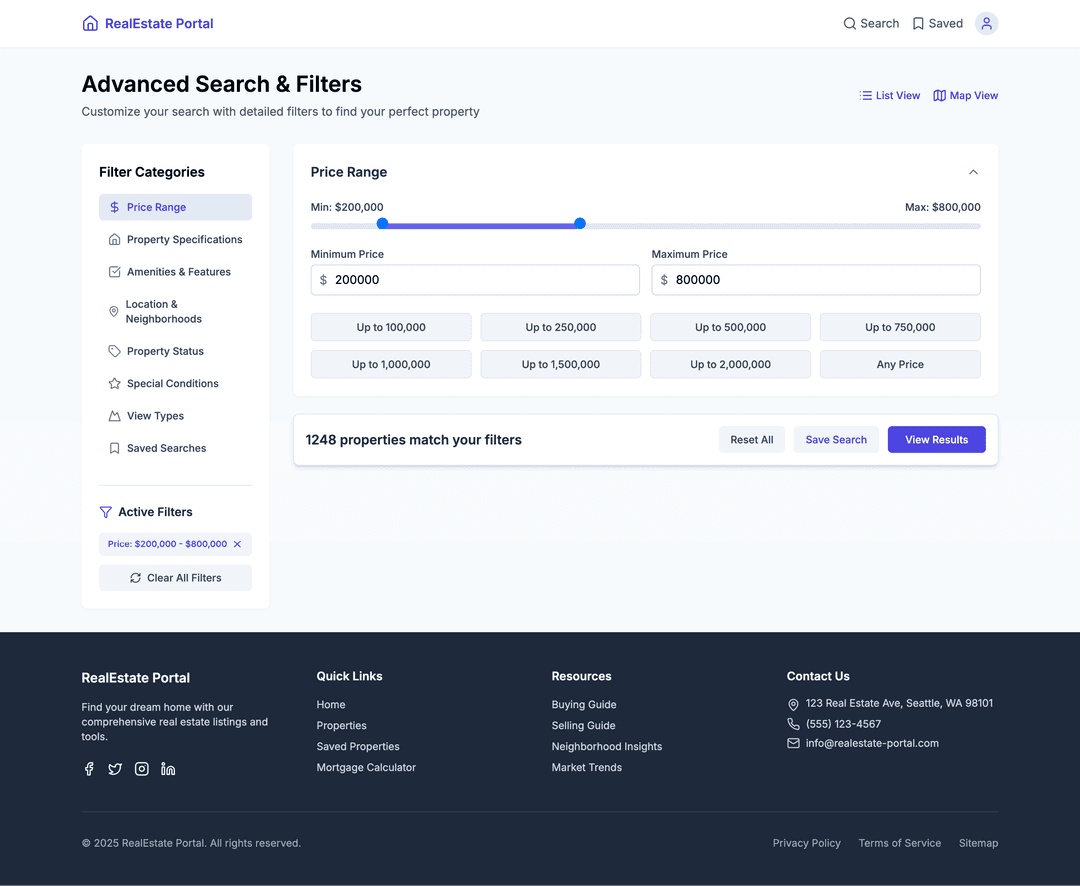 Real estate listing site - DhiWise Image 4