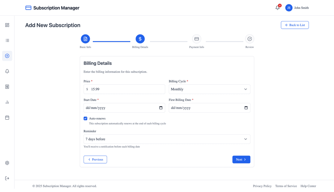Subscription billing app - DhiWise Image 5