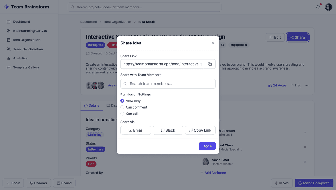 Team brainstorming app - DhiWise Image 10