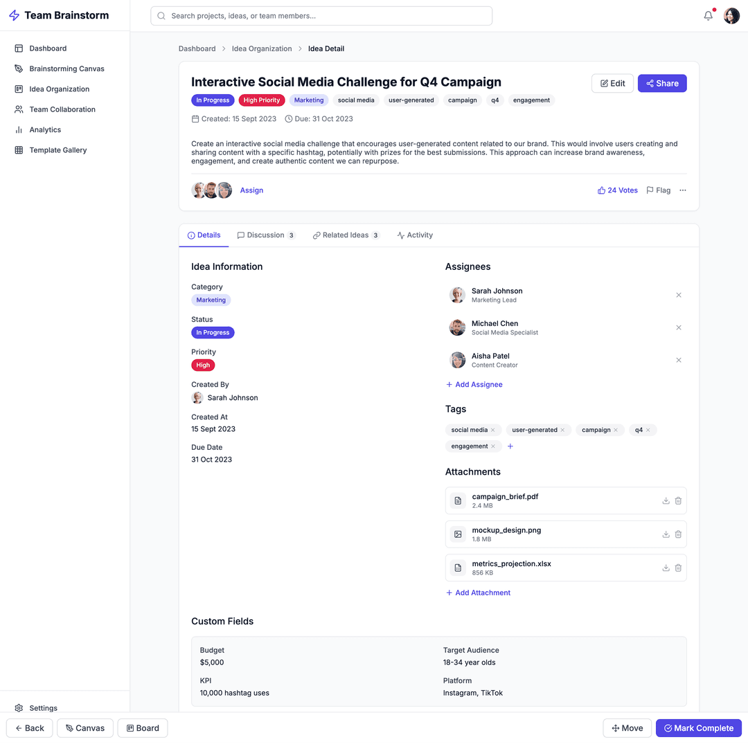Team brainstorming app - DhiWise Image 12
