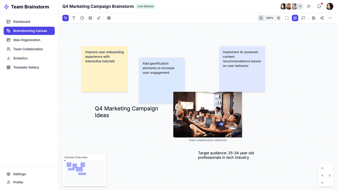 Team brainstorming app - DhiWise Image 2