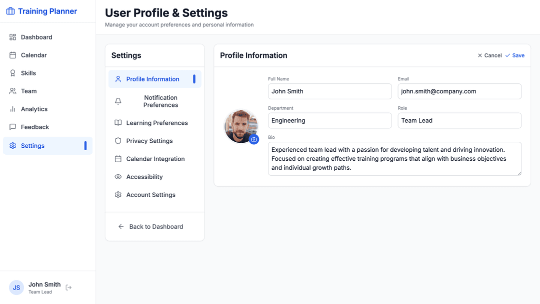 Training scheduler app - DhiWise Image 15