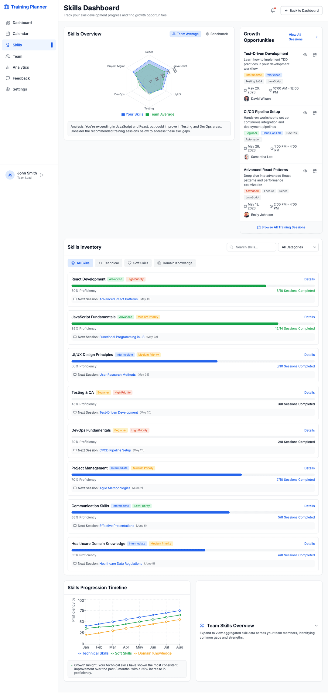 Training scheduler app - DhiWise Image 3