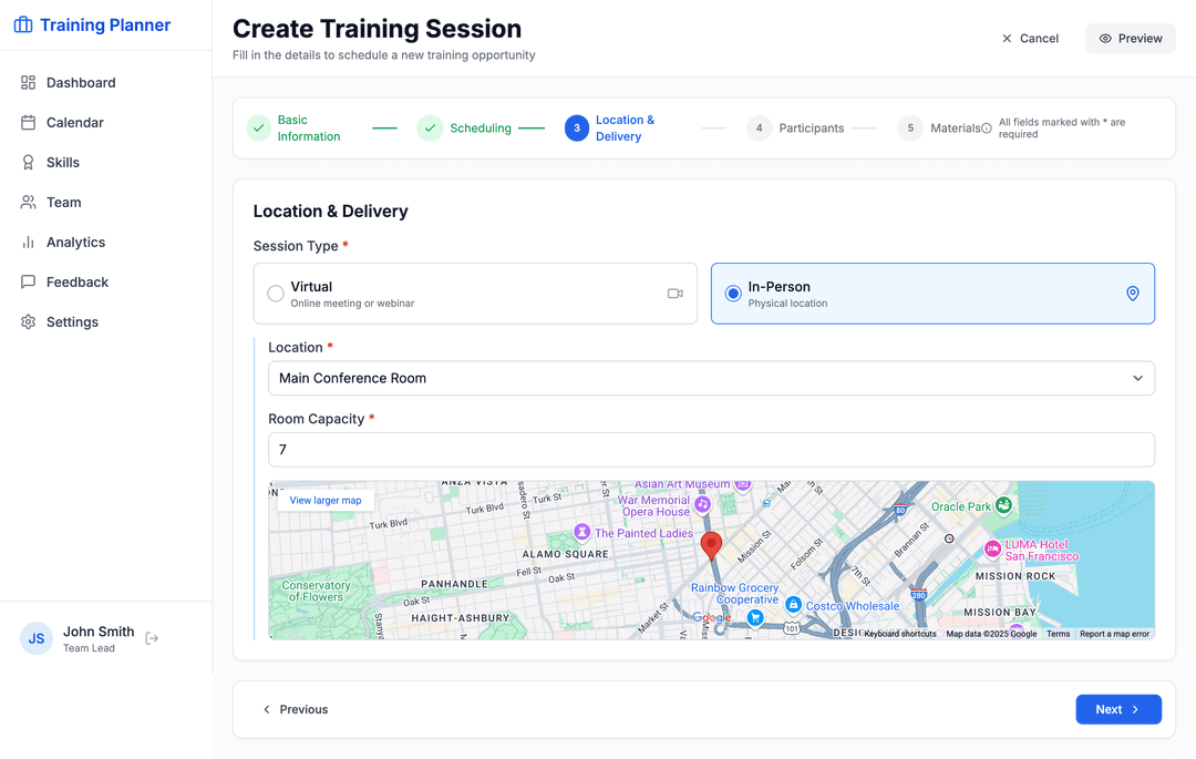 Training scheduler app - DhiWise Image 6
