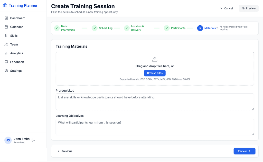 Training scheduler app - DhiWise Image 8