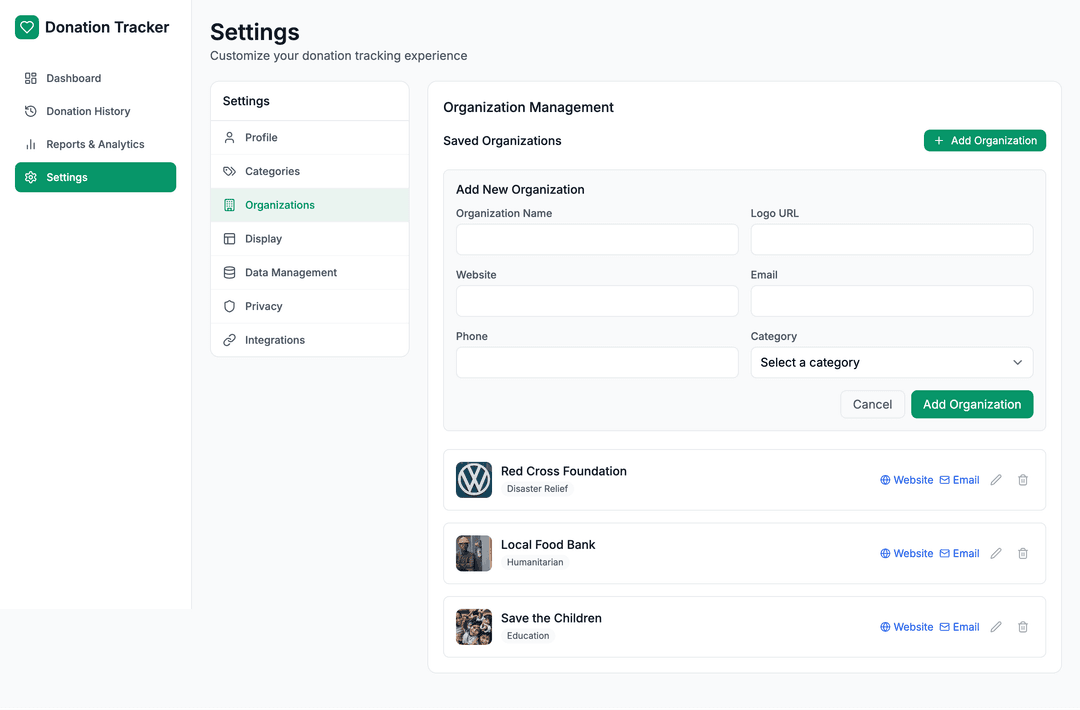 Donation tracker app - DhiWise Image 14