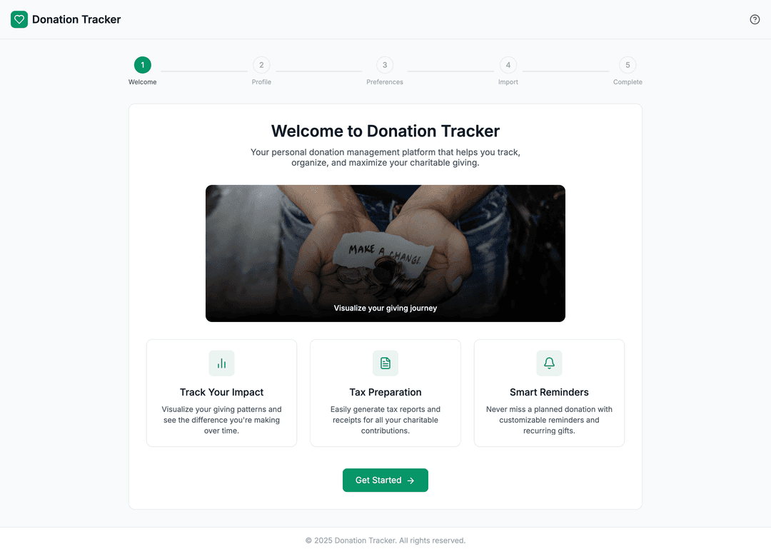 Donation tracker app - DhiWise Image 1