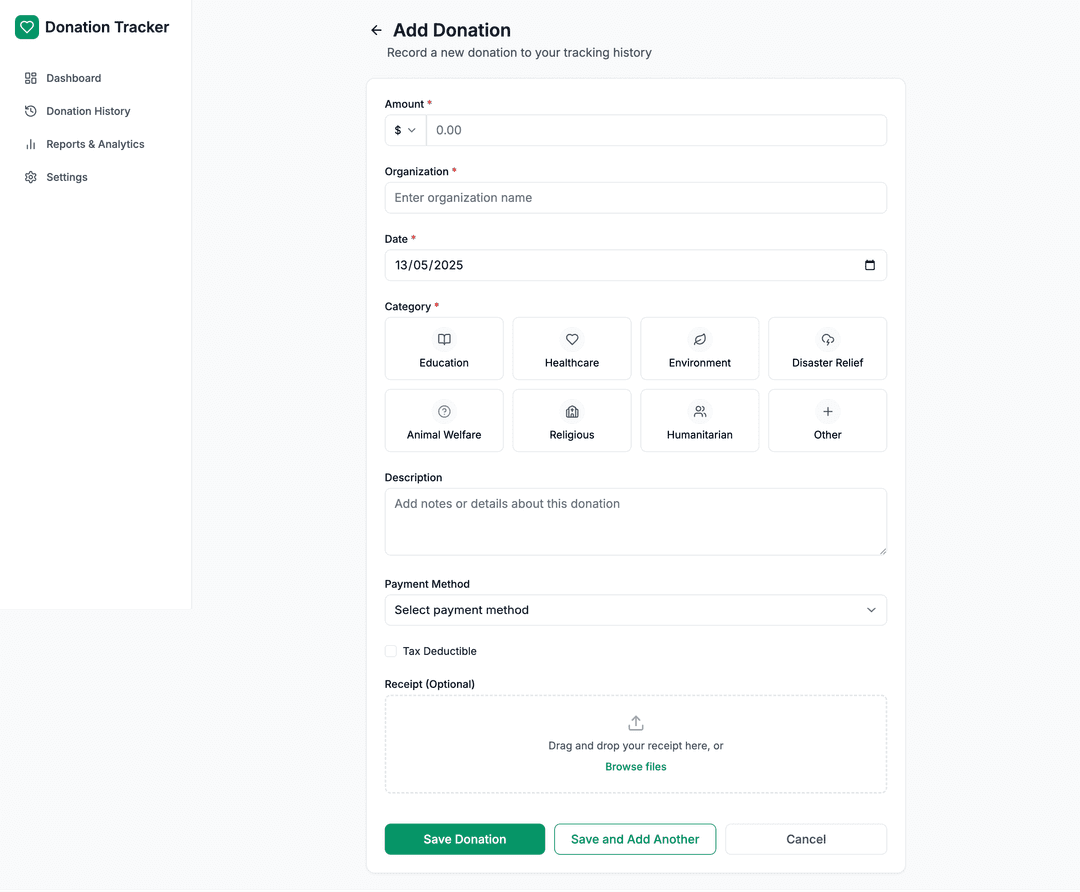 Donation tracker app - DhiWise Image 7